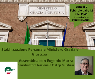 Ancona- Assemblea con Eugenio Marra sulla stabilizzazione del personale del Ministero della Giustizia